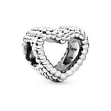 925 Sterling Silver Enamel Heart Charm for Romantic DIY Jewelry