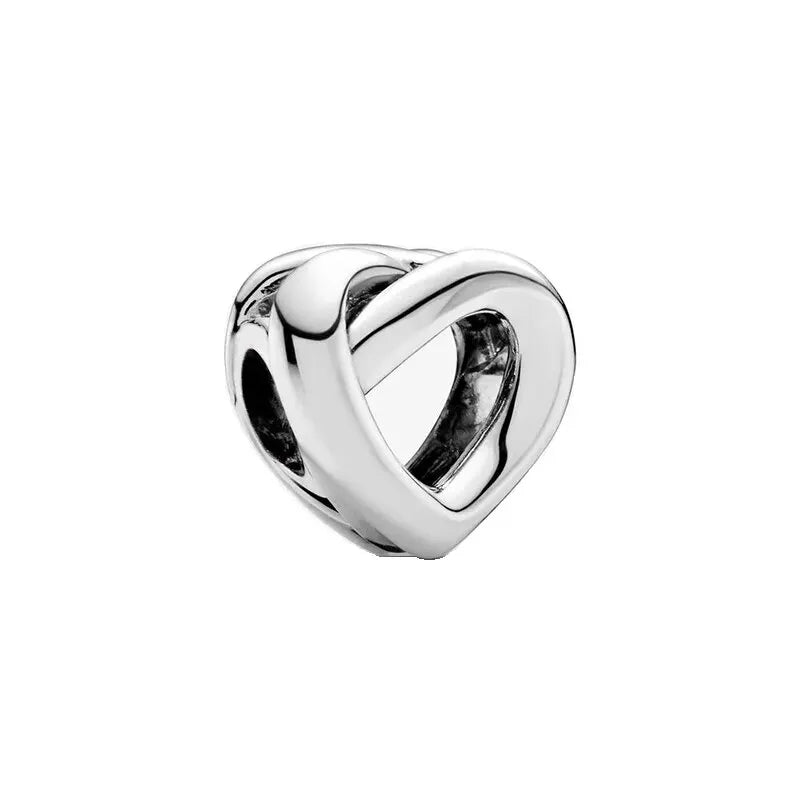 925 Sterling Silver Heart-shaped Beaded Mother's Gift Set