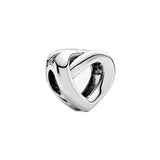 925 Sterling Silver Heart-shaped Beaded Mother's Gift Set