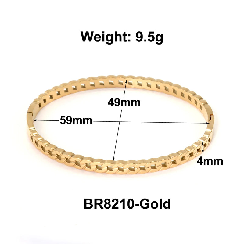 18K Stainless Steel Love Bangle for Women