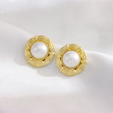 18K Plated Stainless Steel Stud Earrings for Women