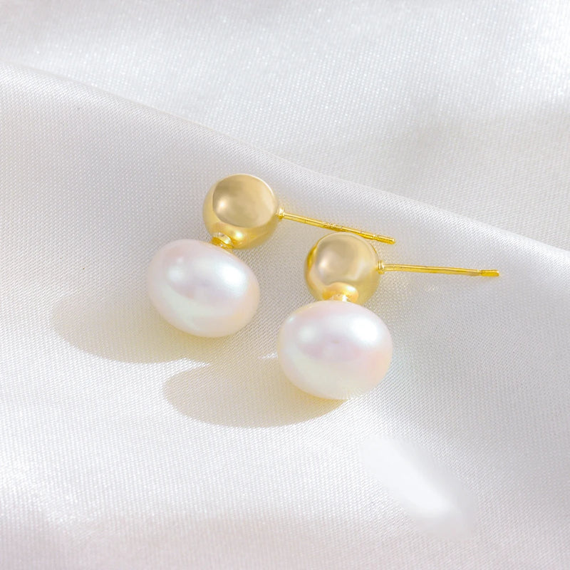 18K Plated Stainless Steel Stud Earrings for Women