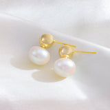 18K Plated Stainless Steel Stud Earrings for Women