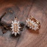Delicate Cut Zircon Clip Earrings Perfect for Bridal Wedding