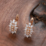 Delicate Cut Zircon Clip Earrings Perfect for Bridal Wedding