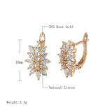 Delicate Cut Zircon Clip Earrings Perfect for Bridal Wedding