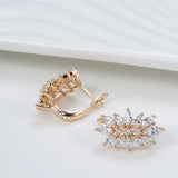 Delicate Cut Zircon Clip Earrings Perfect for Bridal Wedding