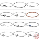 925 Silver Family Tree Zircon Love Bracelet Charms DIY