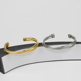 Adjustable Twisted Wire Cross Bracelet Love Bangle For Women