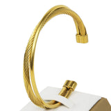 Adjustable Twisted Wire Cross Bracelet Love Bangle For Women