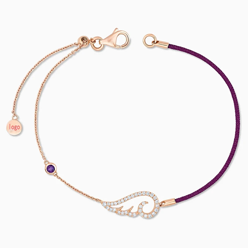 High Cloud Wings Crystal Rose Bracelet For Women
