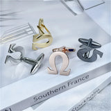 Greek Letters Cufflinks Stainless Steel Men's French Shirt Classic Gift