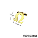 Greek Letters Cufflinks Stainless Steel Men's French Shirt Classic Gift