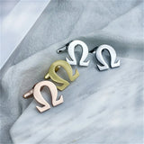 Greek Letters Cufflinks Stainless Steel Men's French Shirt Classic Gift