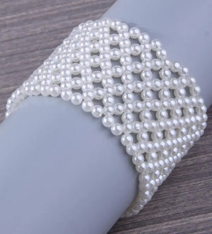 Elegant Wide Pearl Bracelet for Women