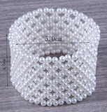 Elegant Wide Pearl Bracelet for Women