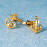 Matte Anchor Cufflinks French Shirt Gift