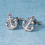 Matte Anchor Cufflinks French Shirt Gift