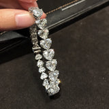 High Carbon Diamond Heart Bracelet Women's Jewelry Gift