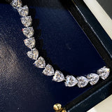 High Carbon Diamond Heart Bracelet Women's Jewelry Gift