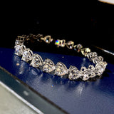 High Carbon Diamond Heart Bracelet Women's Jewelry Gift
