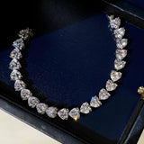High Carbon Diamond Heart Bracelet - Anniversary Gift