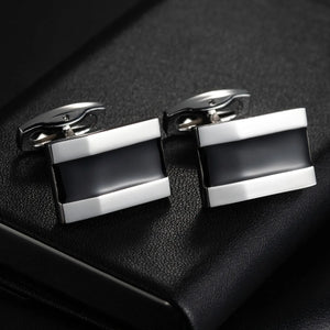 Enamel Copper Square Cufflinks for Men