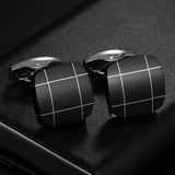 Enamel Copper Square Cufflinks for Men