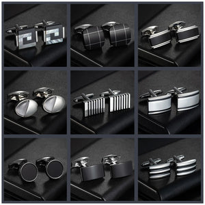 Enamel Copper Square Cufflinks for Men