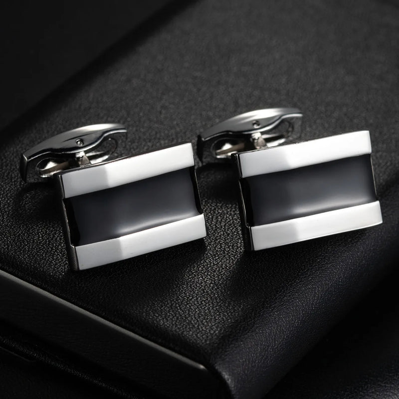 Enamel Copper Square Cufflinks for Men