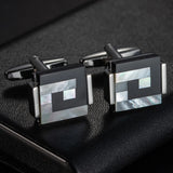 Enamel Copper Square Cufflinks for Men