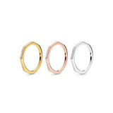 S925 Silver Geometric Ladies Ring Creative Design Holiday Gift