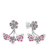 S925 Sterling Silver Mother's Peach Blossom Charm Jewelry Gift