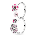 S925 Sterling Silver Mother's Peach Blossom Charm Jewelry Gift