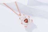 Smart Teddy Necklace Pink Bear Heart Shaped Chain For Women