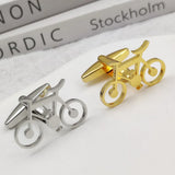 Stainless Steel Silver Bike Cufflinks French Shirt Mens Jewelry