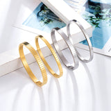 Unique Stainless Steel Geometric Bracelet Ladies Bangle