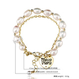 Adjustable Length Beaded Bracelet 14K Plated Anniversary Love Bracelet