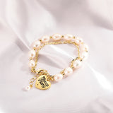 Adjustable Length Beaded Bracelet 14K Plated Anniversary Love Bracelet