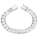 High-end Women's Mens Fine S925 Silver Bracelet Jewelry Gift