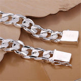 High-end Women's Mens Fine S925 Silver Bracelet Jewelry Gift