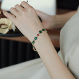 Green Crystal Bracelet Retro Boutique Bracelet Female