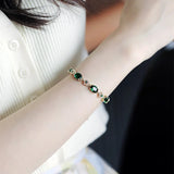 Green Crystal Bracelet Retro Boutique Bracelet Female