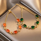Green Crystal Bracelet Retro Boutique Bracelet Female