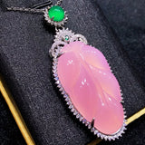 Chalcedony Leaf Pendant Agate Branch Jade Pendant Jewelry