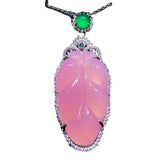 Chalcedony Leaf Pendant Agate Branch Jade Pendant Jewelry