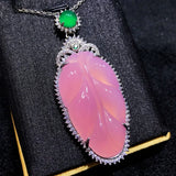 Chalcedony Leaf Pendant Agate Branch Jade Pendant Jewelry