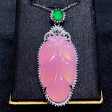 Chalcedony Leaf Pendant Agate Branch Jade Pendant Jewelry