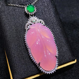 Chalcedony Leaf Pendant Agate Branch Jade Pendant Jewelry
