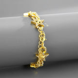 Hip Hop Iced Out Cuban Chain Necklace Men Silver Thorns Link Chain Necklace